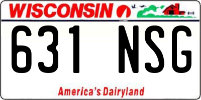 WI license plate 631NSG