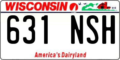 WI license plate 631NSH