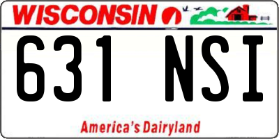 WI license plate 631NSI