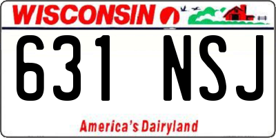 WI license plate 631NSJ