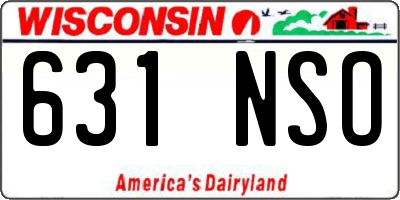WI license plate 631NSO