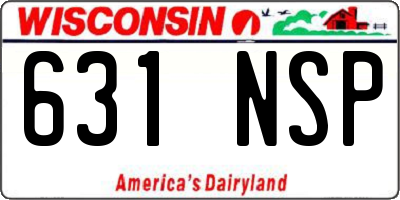 WI license plate 631NSP