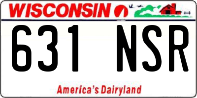 WI license plate 631NSR