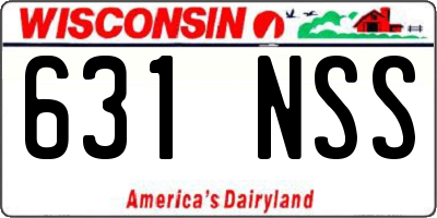 WI license plate 631NSS