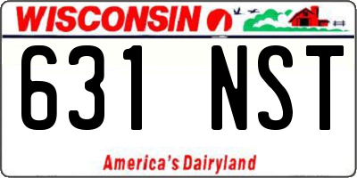 WI license plate 631NST