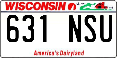 WI license plate 631NSU
