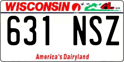 WI license plate 631NSZ