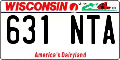 WI license plate 631NTA