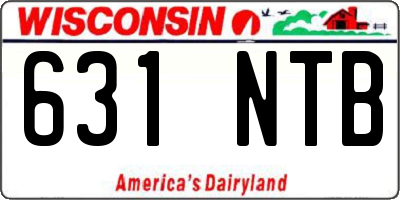 WI license plate 631NTB