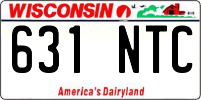 WI license plate 631NTC