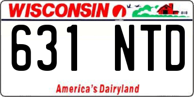 WI license plate 631NTD