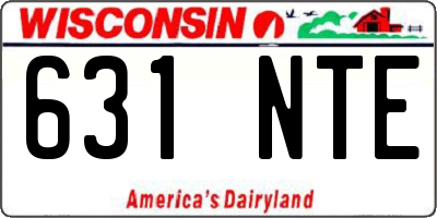 WI license plate 631NTE