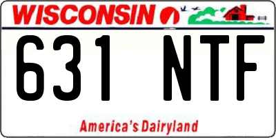 WI license plate 631NTF