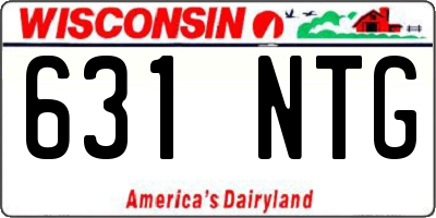 WI license plate 631NTG