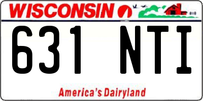 WI license plate 631NTI