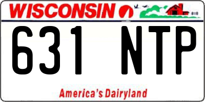 WI license plate 631NTP