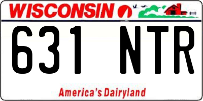 WI license plate 631NTR