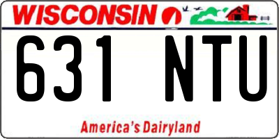 WI license plate 631NTU