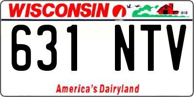 WI license plate 631NTV
