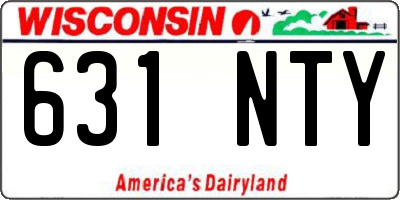 WI license plate 631NTY