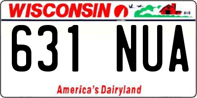WI license plate 631NUA