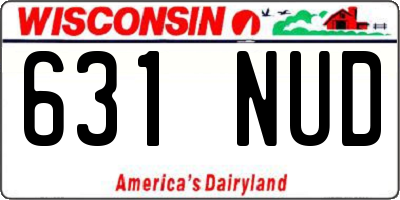 WI license plate 631NUD