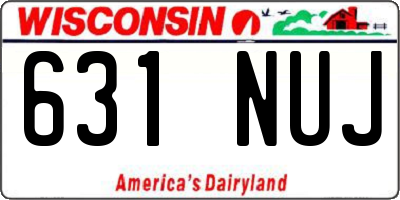 WI license plate 631NUJ