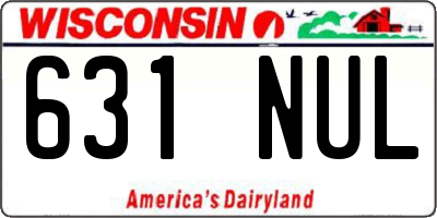 WI license plate 631NUL