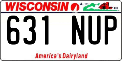 WI license plate 631NUP
