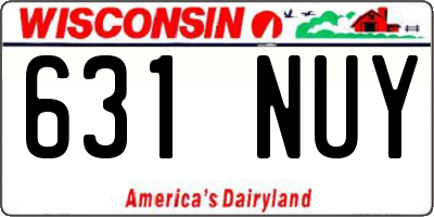 WI license plate 631NUY