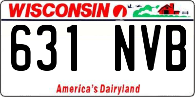 WI license plate 631NVB