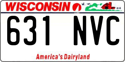 WI license plate 631NVC