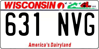 WI license plate 631NVG
