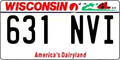 WI license plate 631NVI