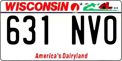 WI license plate 631NVO