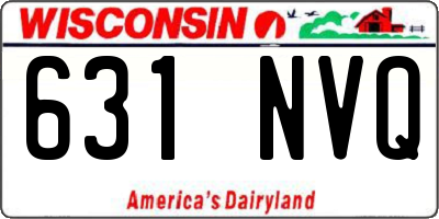 WI license plate 631NVQ