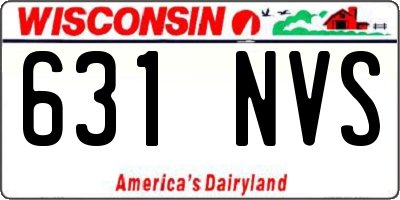 WI license plate 631NVS