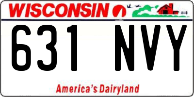 WI license plate 631NVY