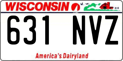 WI license plate 631NVZ
