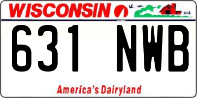 WI license plate 631NWB