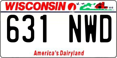 WI license plate 631NWD