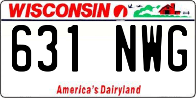 WI license plate 631NWG