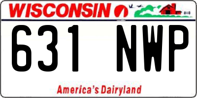 WI license plate 631NWP