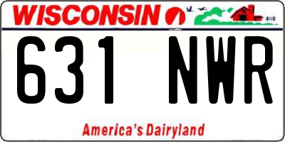 WI license plate 631NWR