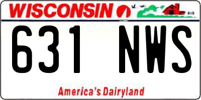 WI license plate 631NWS