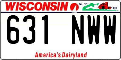 WI license plate 631NWW