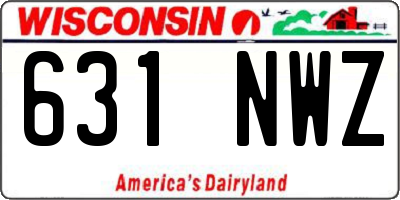 WI license plate 631NWZ