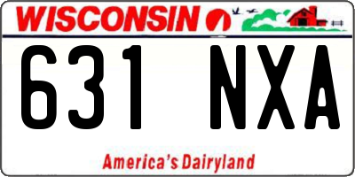 WI license plate 631NXA