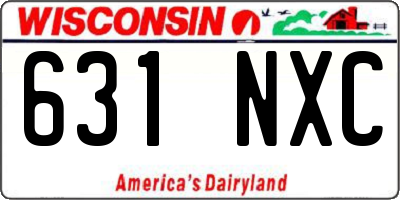 WI license plate 631NXC