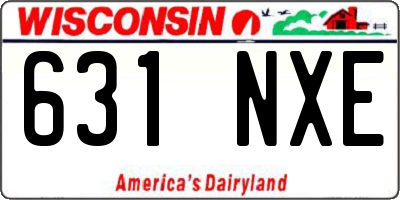 WI license plate 631NXE